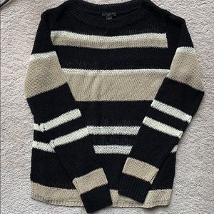 Ann Taylor Black/Tan/Cream Long Sleeve Sweater. - image 1